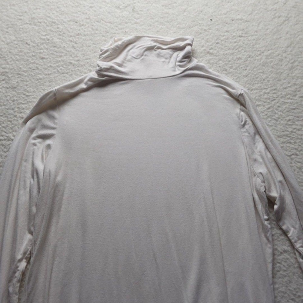 Apt 9 Essentials Womens Cream Turtleneck Long Sleeve Top Large Rayon Stretch